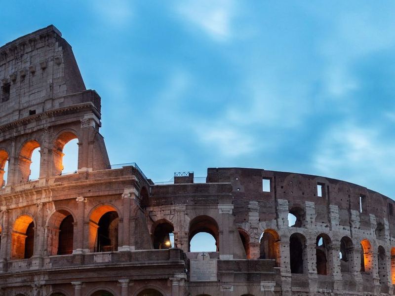 El Coliseo al anochecer, Roma